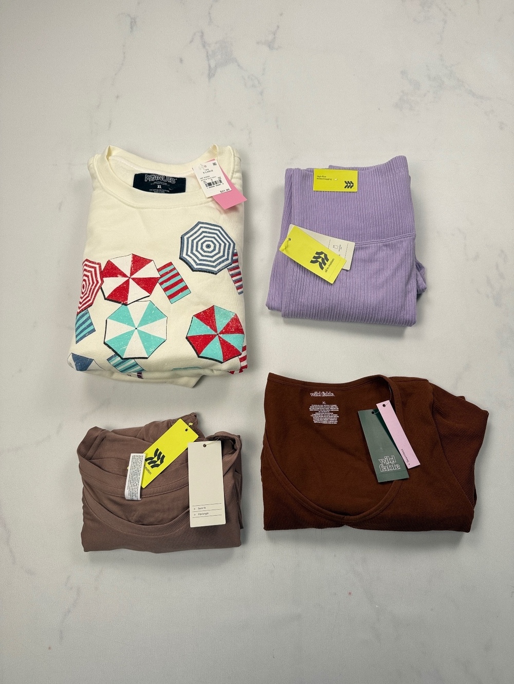 Wild Fable All in Motion Peanuts Curated Outfit Set of 4 - Womens XL